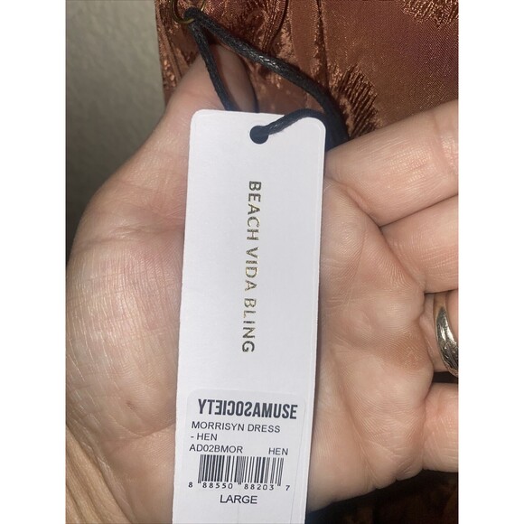 new dress Amuse Society boho hippie fairy Eyelet whimsical Morrisyn L Medallion - Picture 11 of 12